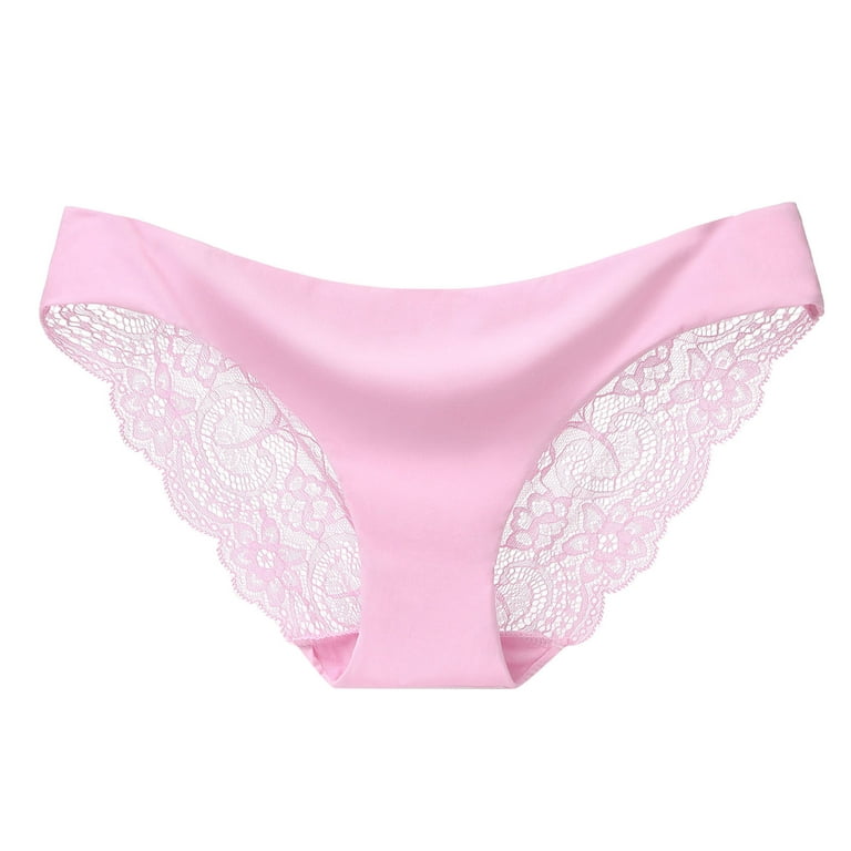 Women Mesh Bow Embroidered Lace Transparent String Sexy Underwear