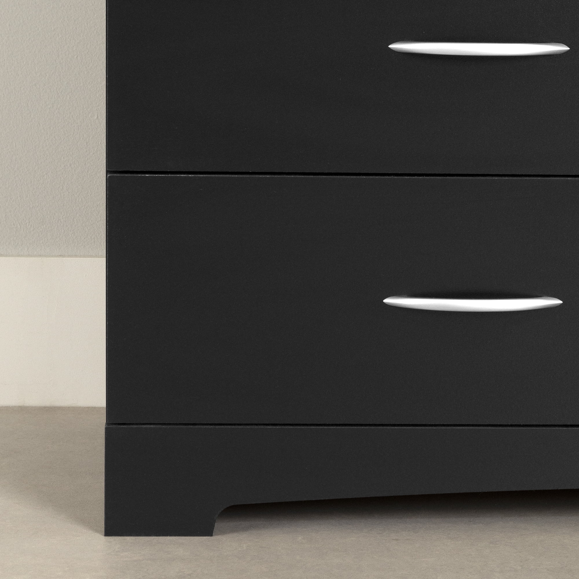 South Shore Step One 6-Drawer Dresser for Adult, in Pure Black