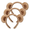 thumbnail image 4 of 3 diademas con orejas de oso, bonitas y esponjosas diademas de cuernos de animal de peluche para mujeres y niñas, diadema esponjosa de dibujos animados, diadema decorativa para fiestas de cosplay., 4 of 5