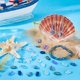 thumbnail image 4 of 1 caja de 90 piezas de cuentas de peces, cuentas de vidrio a granel, cuentas de animales marinos de verano, cuentas espaciadoras sueltas de doble cara, chapadas electrolíticamente en azul esmerilado., 4 of 9