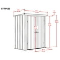 thumbnail image 3 of Scotts 5 x 3 x 6 ft Green Scotts Garden Storage Shed, 3 of 7