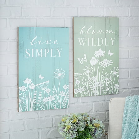 Large Cottagecore Mantle Signs - 2 Pieces