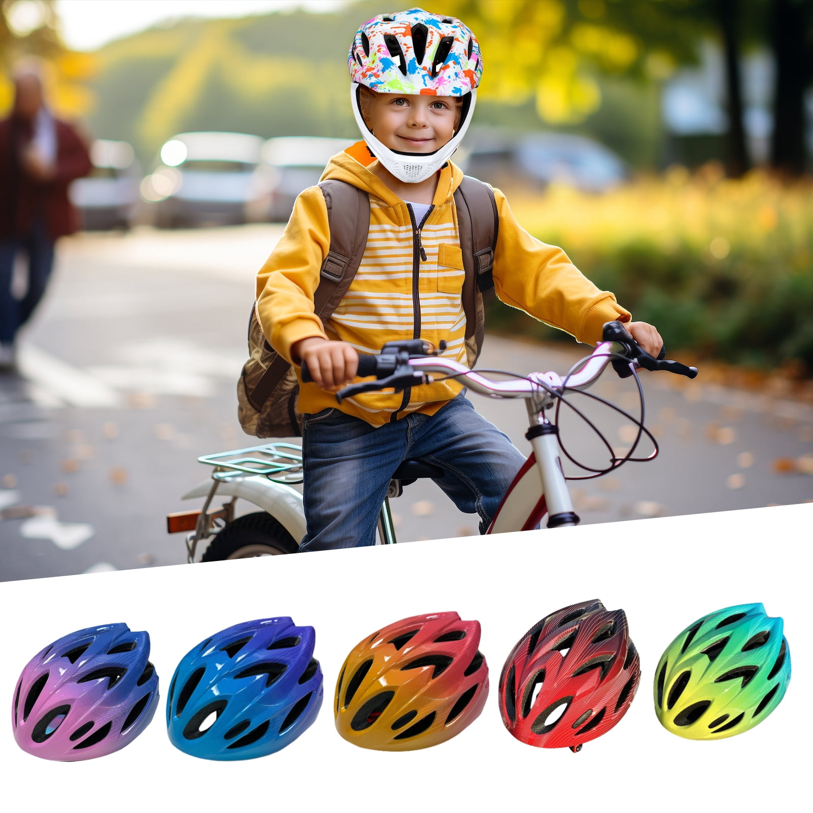 SiaBiced helmet for children Children's helmet Suitable for children 3-10 Red