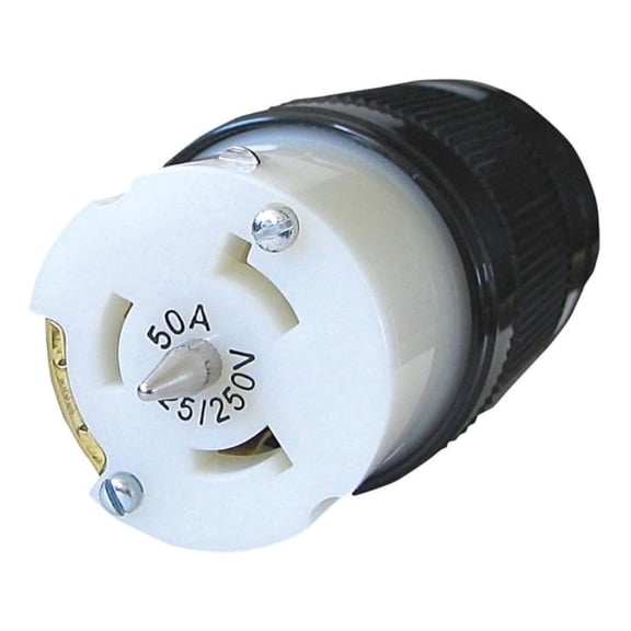 CS6364N 50 Amp 125 Volt/250 Volt Generator Connector (Female) — Straight Blade Locking Plug — 3 Pole 4 Wire — UL Listed & CSA Certified