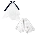 thumbnail image 2 of 2 Piece Porch Goose Outfits Halloween Porch Goose Outfit White Wedding Bridal Goose Dress and Veil Set for Fall Lawn Porch Decor Party Photo Props, 2 of 6