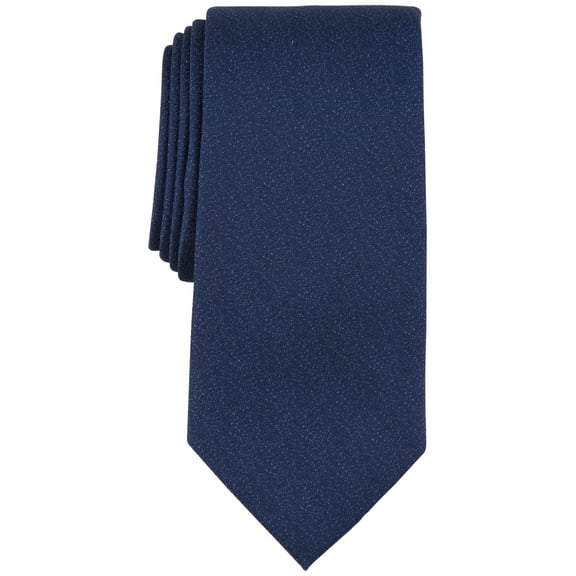 Michael Kors Mens Bronson Solid Navy Blue Tie Necktie