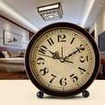 thumbnail image 4 of Mute Clock Tabletop Gold Decor Home Digital Wall Clocks Travel, 4 of 8