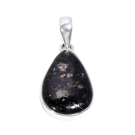 Nuummite Gemstone 925 Sterling Silver Pendant Gift Jewelry for Her