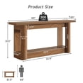 thumbnail image 3 of Resenkos Solid Wood Console Table, Wooden Entryway Side Table, Narrow Sofa Table, Minimalist Living Room Accessory, Sturdy Entryway Furniture, Brown, 3 of 5