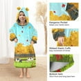 thumbnail image 4 of joogoo Wearable Blanket Hoodie Maple Leaf Cows for Flannel Sherpa Pocket 3-14 YR M, 4 of 7