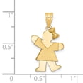 thumbnail image 2 of 14k Solid Engravable with Bow on Right Charm in 14k Yellow Gold, 2 of 2