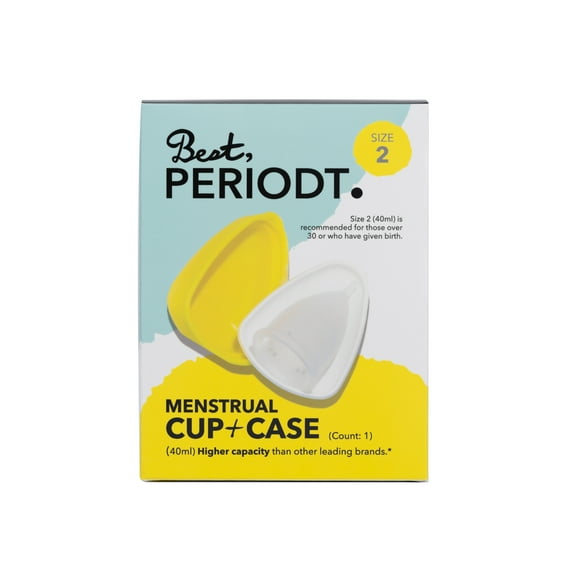 Best, Periodt. Reusable Menstrual Cup - Size 2, 1 count, includes carrying case