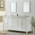 thumbnail image 6 of J & J International 6070D9-WBK-2M Classic 70 in. Vanity In Pearl White With Granite Vanity Top In Black & Mirrors, 6 of 8