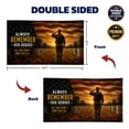 thumbnail image 4 of 3x5 FT Double Sided Memorial Flag – Veterans Tribute American Flag Always Remember Our Heroes Heavy Duty Outdoor Flag with Brass Grommets, 4 of 5