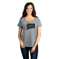 thumbnail image 2 of Thread Tank Home Roots State Connecticut CT Women's Relaxed Slouchy Dolman T-Shirt Tee Heather Grey 2X-Large, 2 of 4