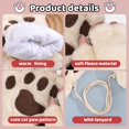 thumbnail image 4 of Guantes de garra de gato sin dedos NQ de felpa para invierno para mujeres y adolescentes, 4 of 5
