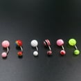 thumbnail image 3 of Jiaroswwei, Stainless Steel Acrylic Barbell Belly Button Body Piercing Rings, 50 piece, 3 of 7