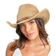 thumbnail image 1 of Sombrero vaquero de paja FURTALK para mujer y hombre UPF 80+, color caqui, 1 of 7