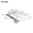 thumbnail image 4 of Noble House Opal Twin Bed with Integrated Storage Drawers, Solid Rubber Wood Platform Bed Frame, White, 4 of 9