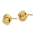 thumbnail image 2 of FB Jewels Leslie's 14K Yellow Gold Polished Textured Love Knot Earrings, 2 of 3