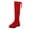 b28-Red, variant on KPOPLK Little Girls Suede Long Boots Tie Low Heel Knee Boots Teen Fall Winter Casual Fashion Pull On Boots for Party Wear(2.5,Black)
