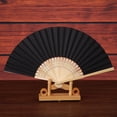 thumbnail image 3 of Chinese Style Blank Folding Hand Held Bamboo Paper Pocket Fan DIY Craft Gift, 3 of 7