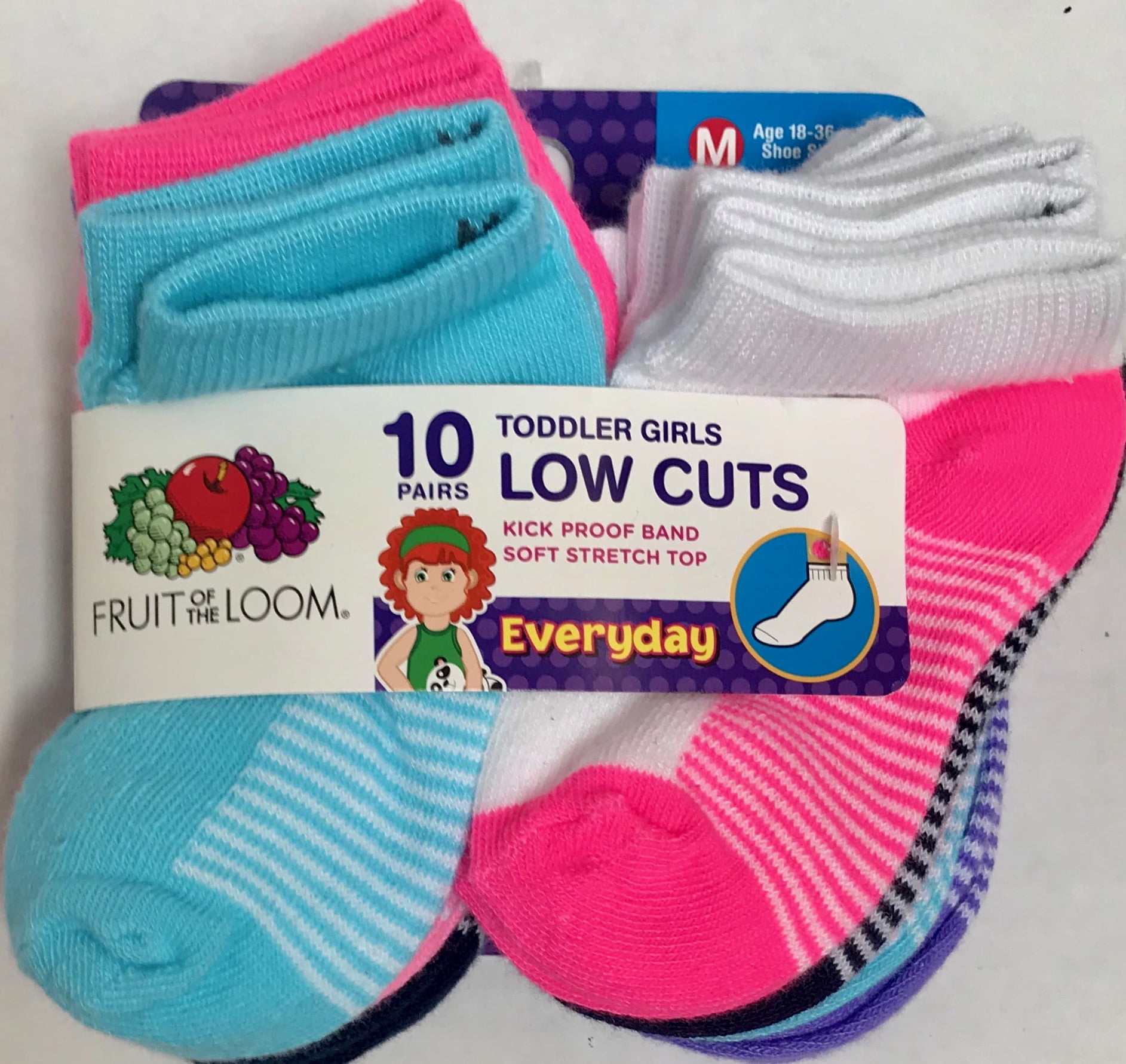 Fruit of the Loom Fruit of the Loom Baby & Toddler Girls Low Cut Sock