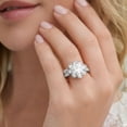 thumbnail image 6 of Mauli Jewels 3/4 Carat Halo Round Diamond Flower Engagement Ring for Women in 14K White Gold, 6 of 8