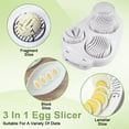 thumbnail image 4 of Egg Slicer for Hard Boiled Eggs - 3 Slice Modes Egg Cutter, Heavy Duty, Stainless Steel Dicer - Kitchen Chopper Tool for Strawberry, Mushroom, Grape, Cherry Tomato - White（20*14.5*8cm), 4 of 5