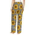 thumbnail image 3 of Naloa Sunflowers Print Women’s Ultra-Soft Comfy Pajama Lounge Pants with Pockets & Drawstring, 3 of 8