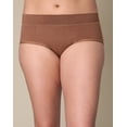 thumbnail image 4 of Playtex Tummy Smoothing Hipster Underwear Pack, Moisture-Wicking, 3-Pack (Plus Sizes) Bronzed Chestnut Heather/Black/Black 3XL Women's, 4 of 5