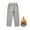 Light Gray, variant on QUDDERR Toddler Kids Straight Sweatpants Boys Girls Fleece Jogger Pants Padded Thick School Uniform Pants 5-19T Winter Elastic Waist Thick Trousers for Youth
