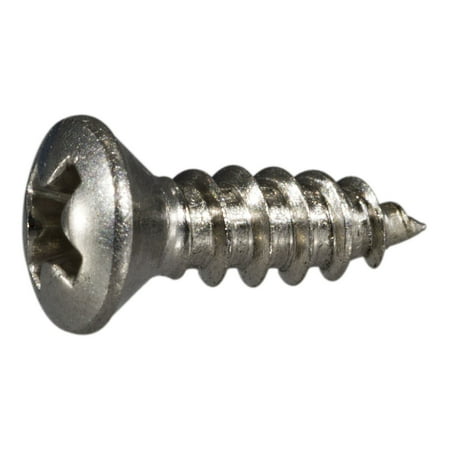 

#4 x 3/8 18-8 Stainless Phillips Oval Sheet Metal Screws SMSOSS-065 (100 pcs.)