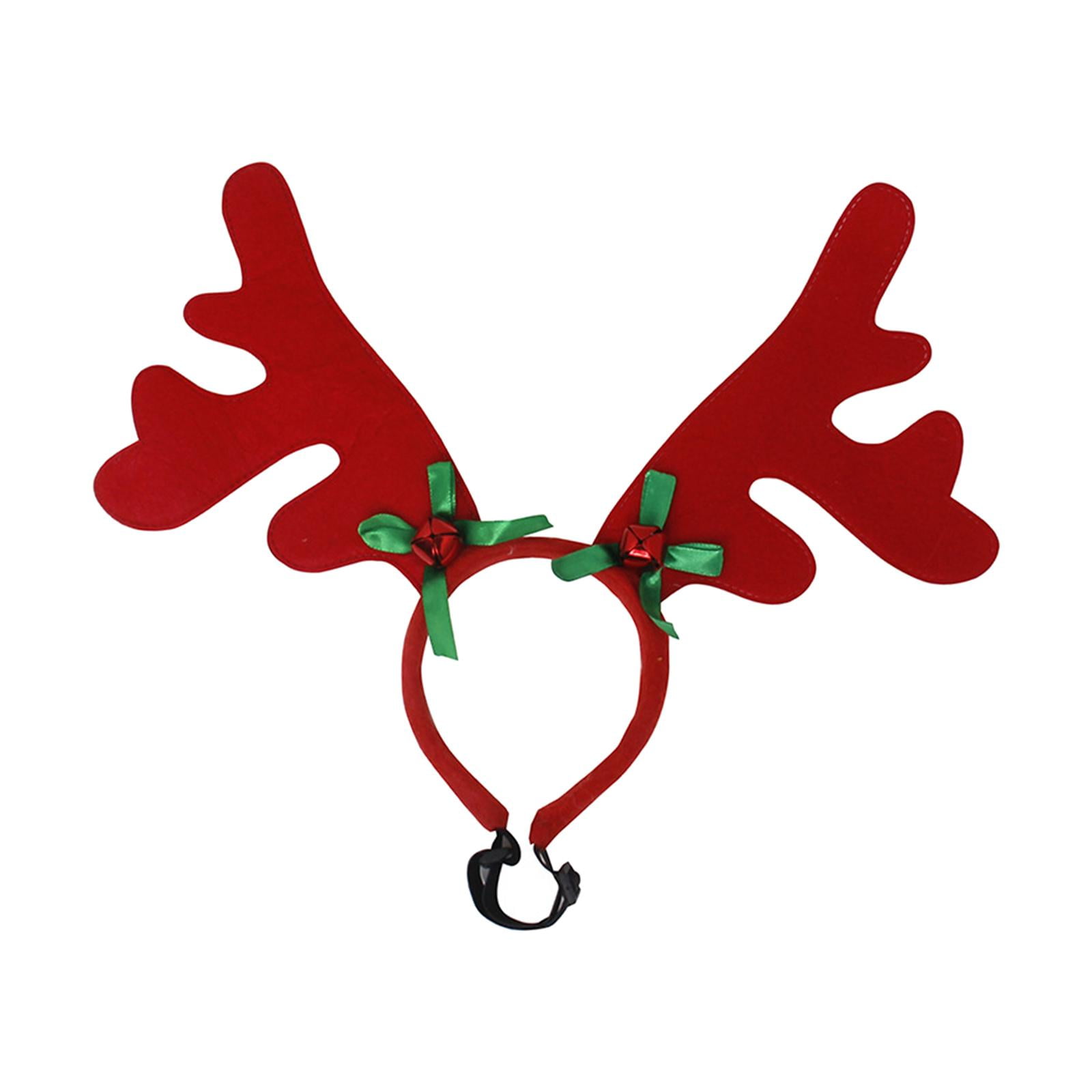 Red reindeer antlers headband discount