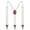 White, variant on KAMBERFT Black Suspenders for Men 1.4 inch Wide Adjustable Elastic Y-Back Braces with 3 Metal Clips