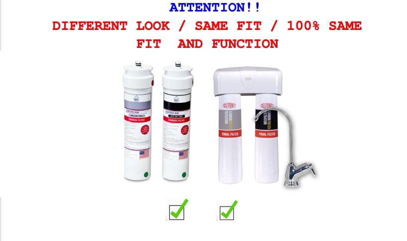 AFC® #AFC-DP-CB1-CB2, Compatible with Dupont® WFQT273005 Water Filter System set of WFQTC30001 and WFQTC70001 - 6 Month Pack