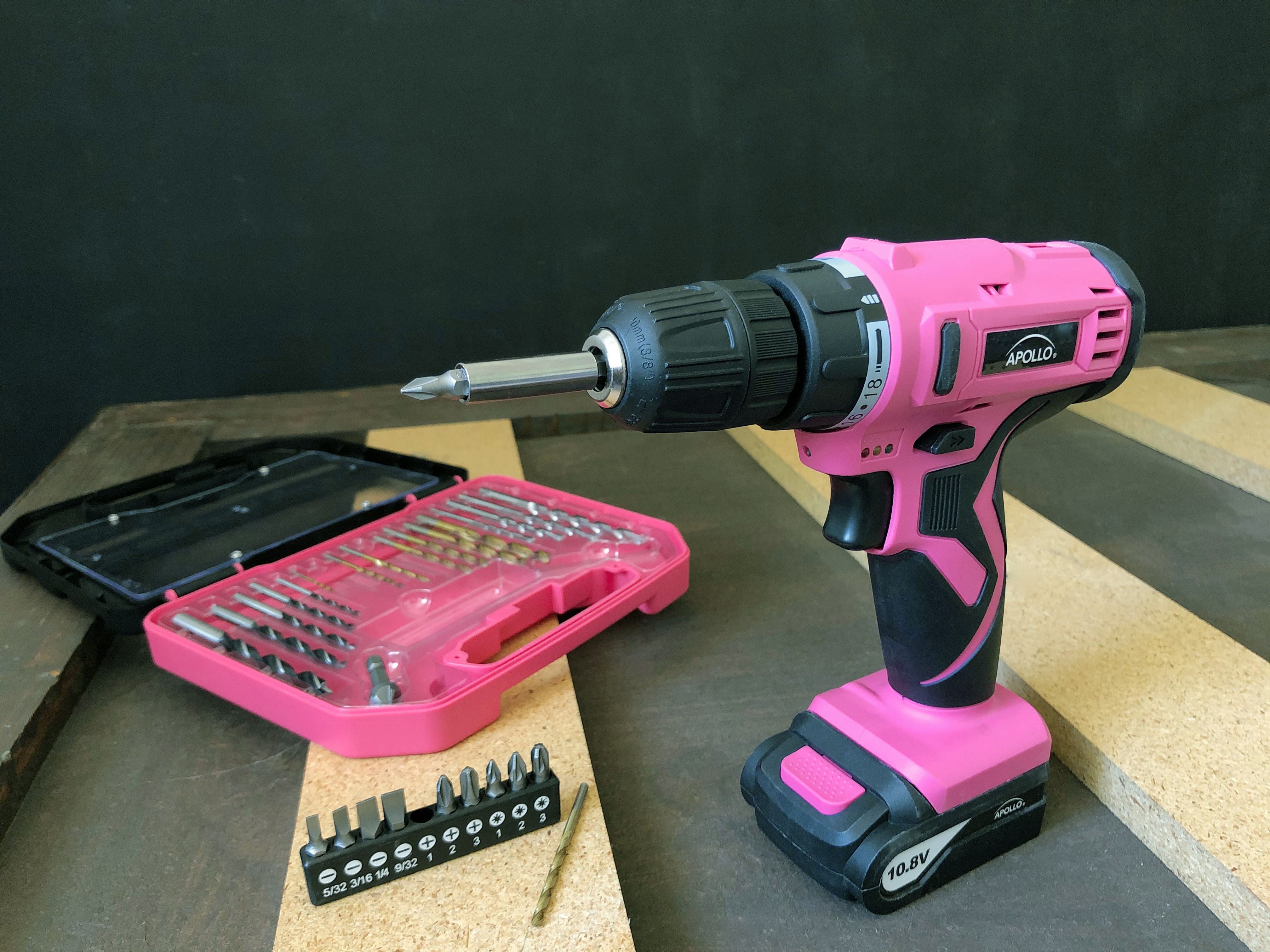 APOLLO Tools Dt4937P 10.8 Volt Lithium Ion Cordless Drill with 30 Piece Accessory Set Walmart