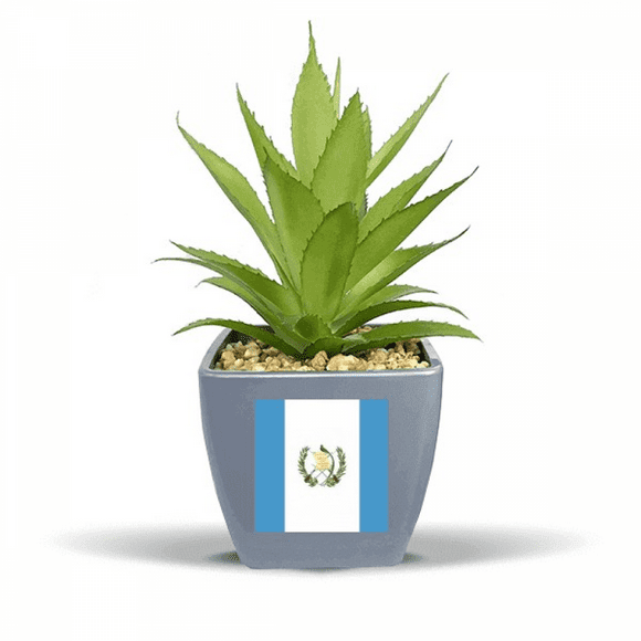 Guatemala National Flag North America Country Fake Pineapple Flower Pot Vase Mini Decor