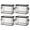 4 Pack, variant on 1 Pcs Large Heavy-Duty Thick Plastic Clear Storage Bag for Clothes, Moving & Storages, Stackable Clear Moving Bags Storage Bins, Plastic Tote with Handle Zipper for College Dorm Home Organization