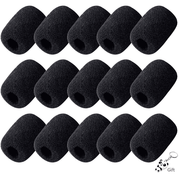 15 Pack Foam Microphone Windscreen, Headset Microphone Sponge Foam