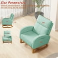 thumbnail image 7 of Glider Rocking Chair Nursery Comfy Accent Chair with High Backrest Upholstered Living Room Chairs with Side Pocket Armchair Reading Chair for Bedroom Nursery Office, Green, 7 of 7