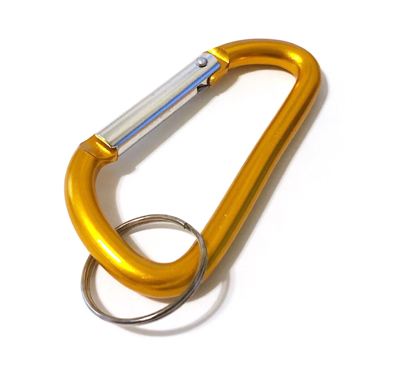 OnDepot 1-7/8" Green Aluminum Carabiner – D-Ring Spring Clip For Keys Or Belt