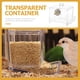 thumbnail image 2 of Comedero para aves de corral transparente, comedero automático para pájaros pequeños, acrílico para palomas., 2 of 6