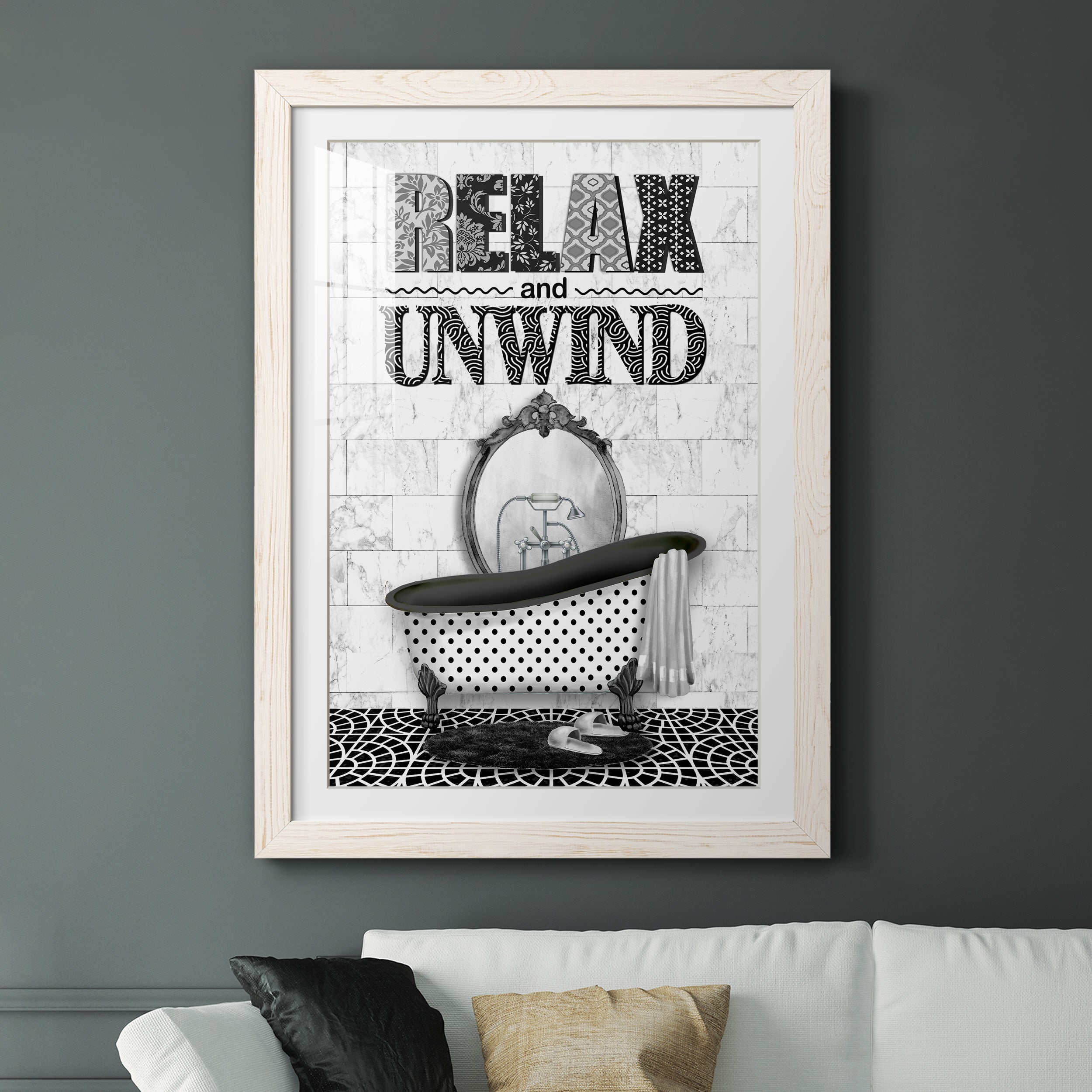 Relax and Unwind - Premium Framed Print - Distressed Barnwood Frame - Ready to Hang