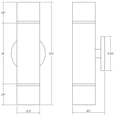 thumbnail image 2 of Sonneman 3053.13-25-25 Alc 2 Light 11" Tall Led Outdoor Wall Sconce - Satin Nickel /, 2 of 2