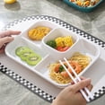 thumbnail image 4 of 4PCS Unbreakable Divided Plates for Adults, Lightweight Reusable Plastic Compartment Portion Control Plates, 1.8 Inch deeper depth Dinner Plate for Soup,yogurt, 4 of 13