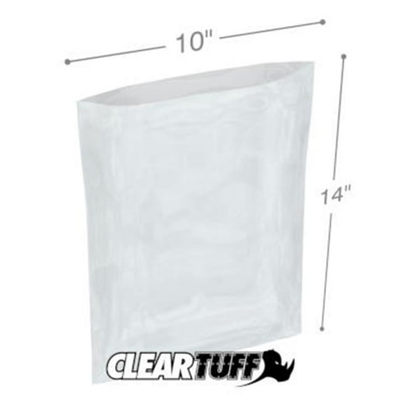 International Plastics PB11014 10 x 14 in. Clear Poly Bags, 0.00125 Gauge - Case of 1000