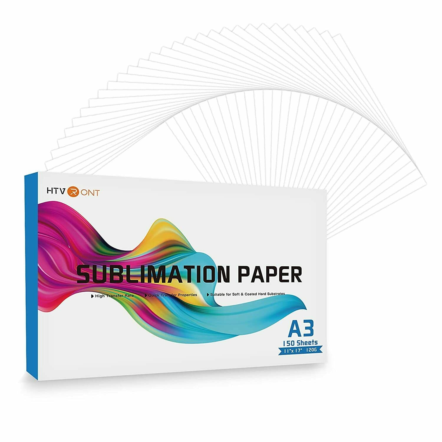  HTVRONT Sublimation Paper 8.5 x 11 inches - 30 Sheets  Sublimation Transfer Paper Compatible with Inkjet Printer, Easy to Transfer  120 gsm Sublimination Paper for tumblers, T-shirts, Mugs : Office Products
