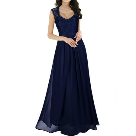 Maggy London Chiffon Dress - MIUSOL Women's Casual Deep V Neck Sleeveless Vintage Chiffon Maxi Dresses for Women