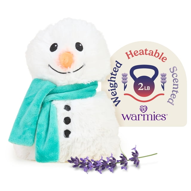 Peluche de peluche Therapeutic Warmies con forma de muñeco de nieve, apto para microondas
